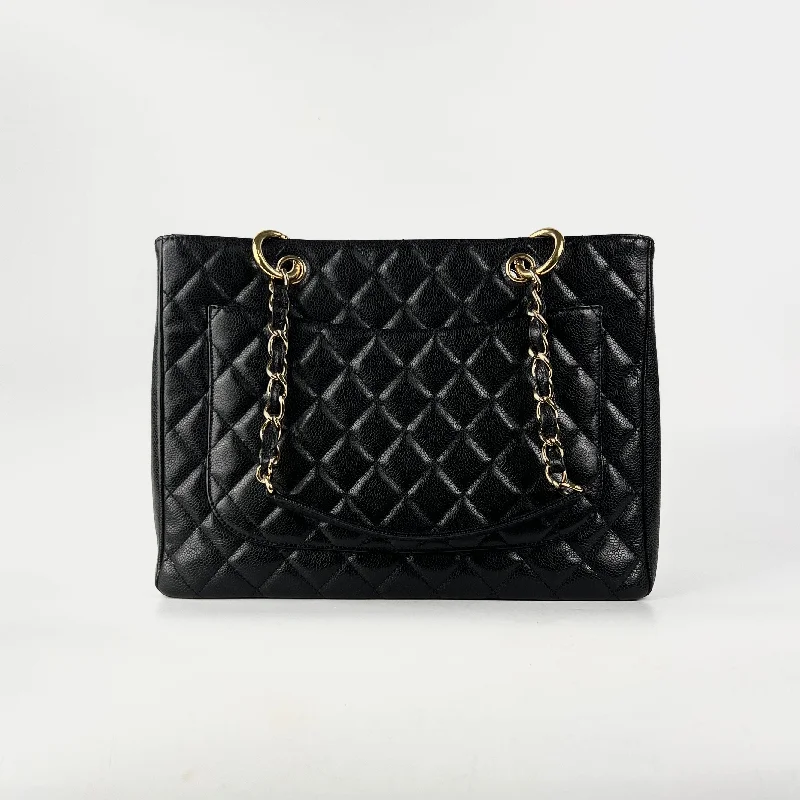 Chanel bags with exclusive seasonal designs and materialsChanel Grand Shopping Tote GST Caviar Black