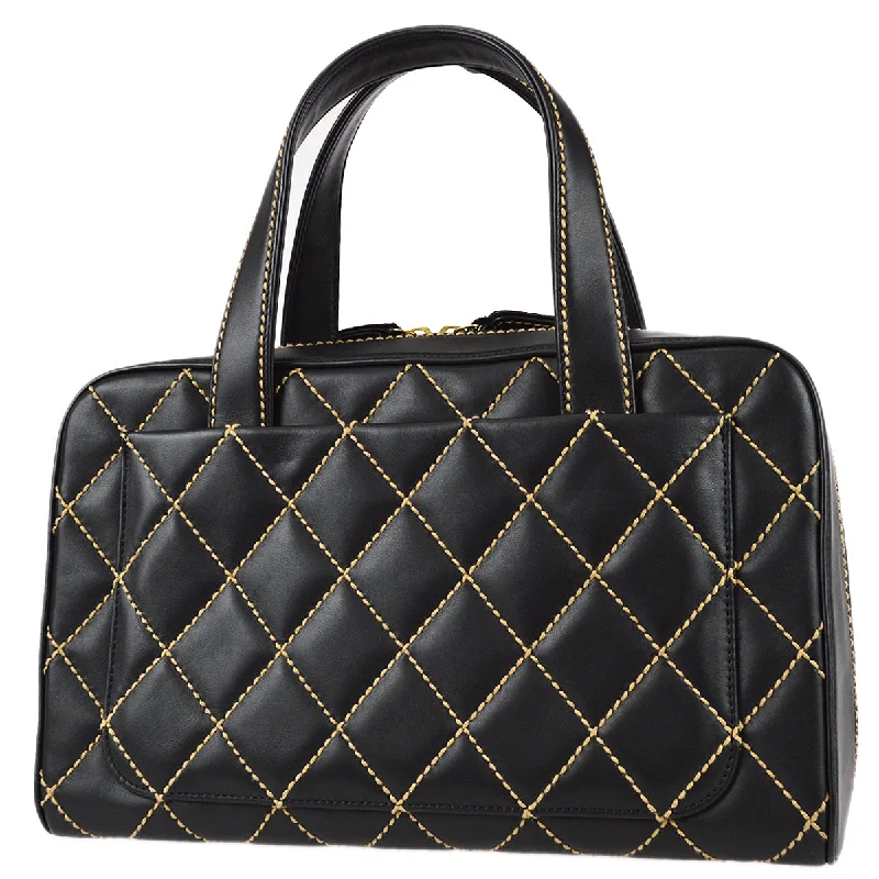 Chanel bags with exclusive seasonal designs and materialsChanel Wild Stitch Handbag Black Calfskin