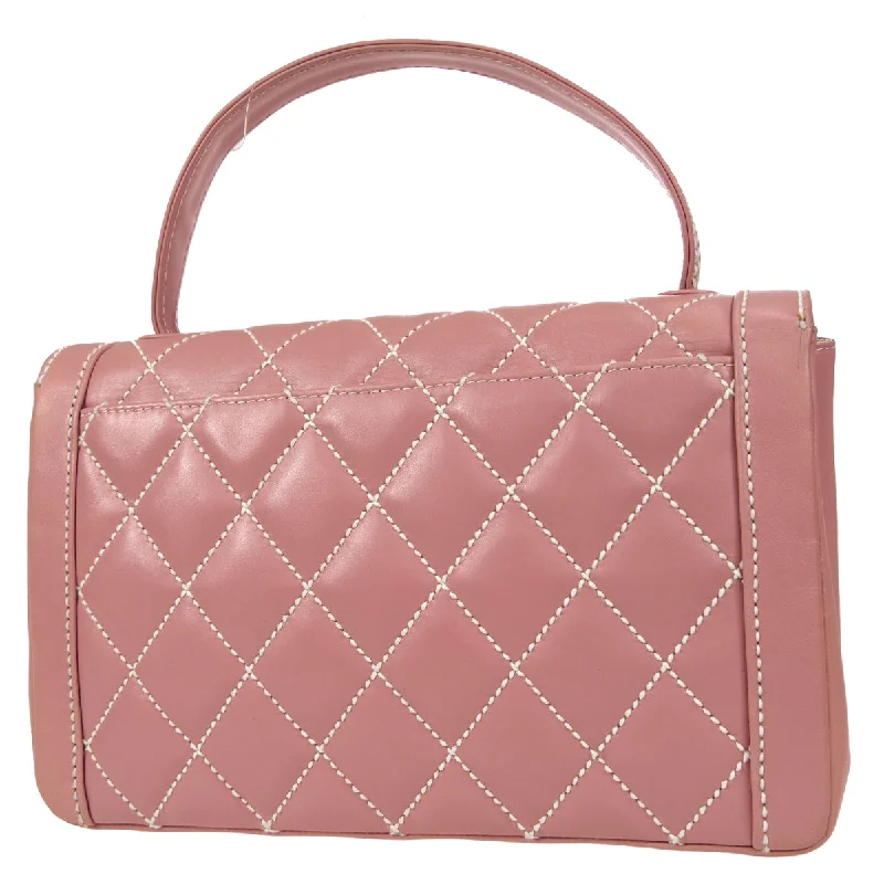 Chanel bags with exclusive seasonal designs and materialsCHANEL Wild Stitch Handbag Pink Calfskin