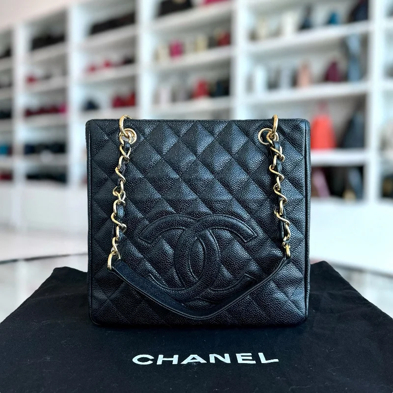 Chanel bags with exclusive seasonal designs and materialsCaviar PST Petite Shopping Tote Black GHW No 11