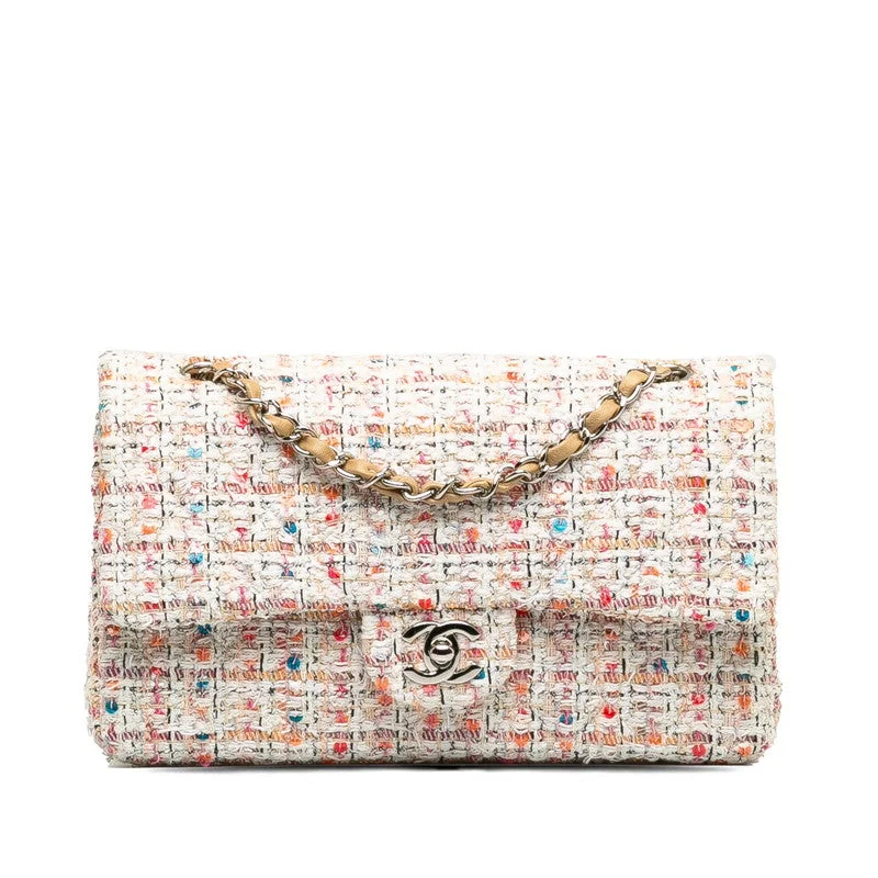 Chanel bags with exclusive seasonal designs and materialsChanel Coco  Chain Shoulder Bag White Multicolor Tweed  Chanel