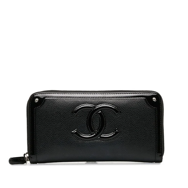 Chanel bags with exclusive seasonal designs and materialsChanel Coco Long Wallet Black Leather  Chanel