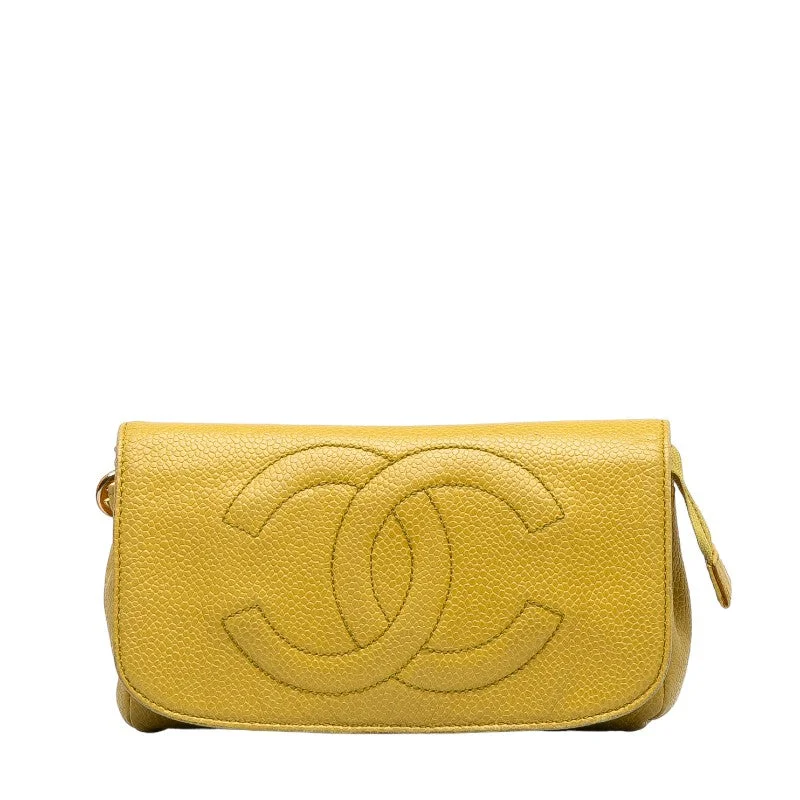 Chanel bags with exclusive seasonal designs and materialsChanel Cocomark Porch Yellow Caviar   Chanel