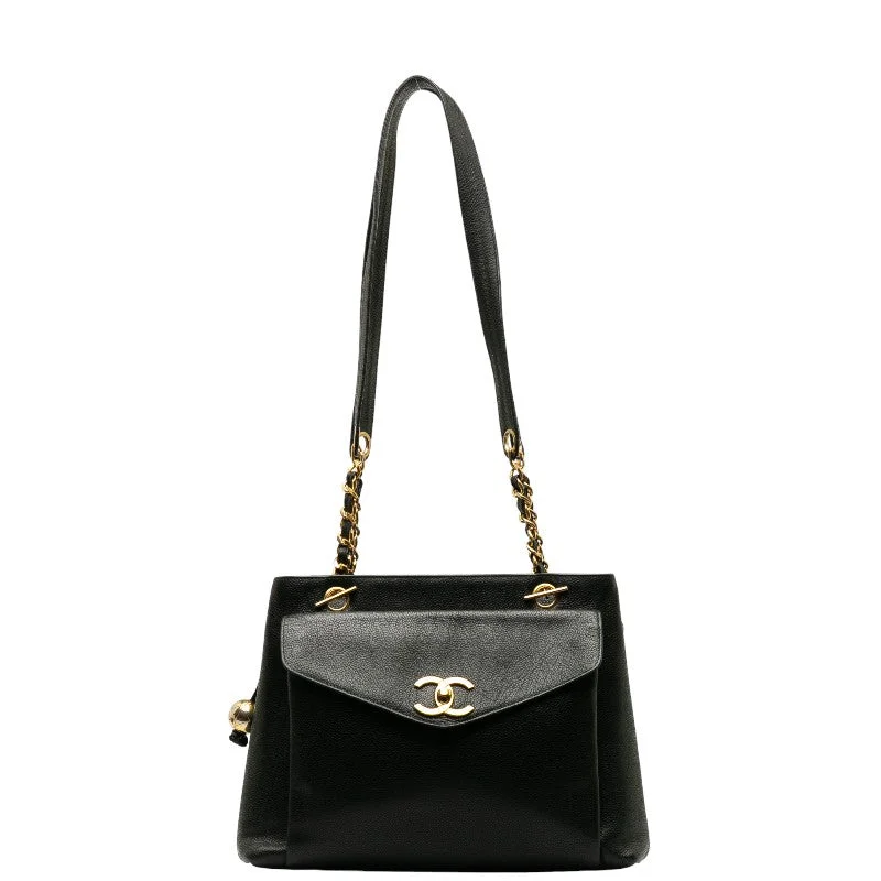 Chanel bags with exclusive seasonal designs and materialsChanel Vintage Shoulder Bag in Caviar Leather Black