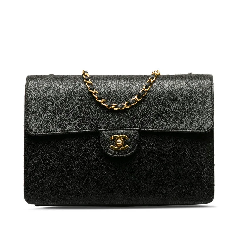 Chanel bags with exclusive seasonal designs and materialsChanel Decamatrasse ingle Flap Gold  Chain Shoulder Bag Black   CHANEL