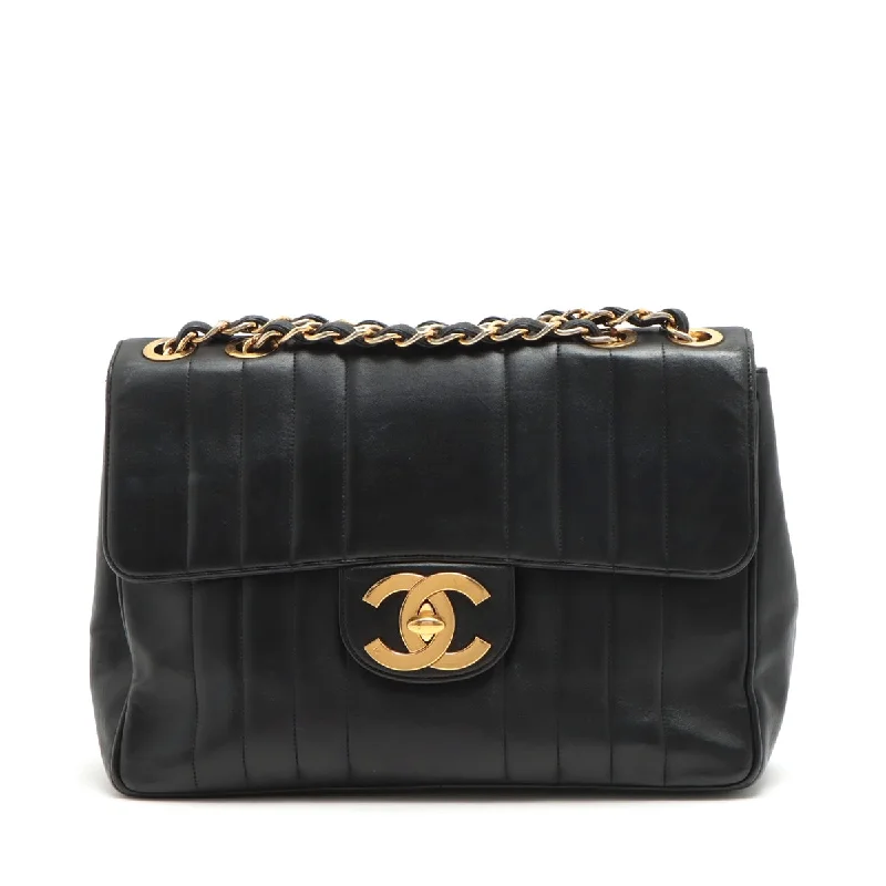 Chanel bags with exclusive seasonal designs and materialsChanel Black Lambskin Mademoiselle Chain Shoulder Bag