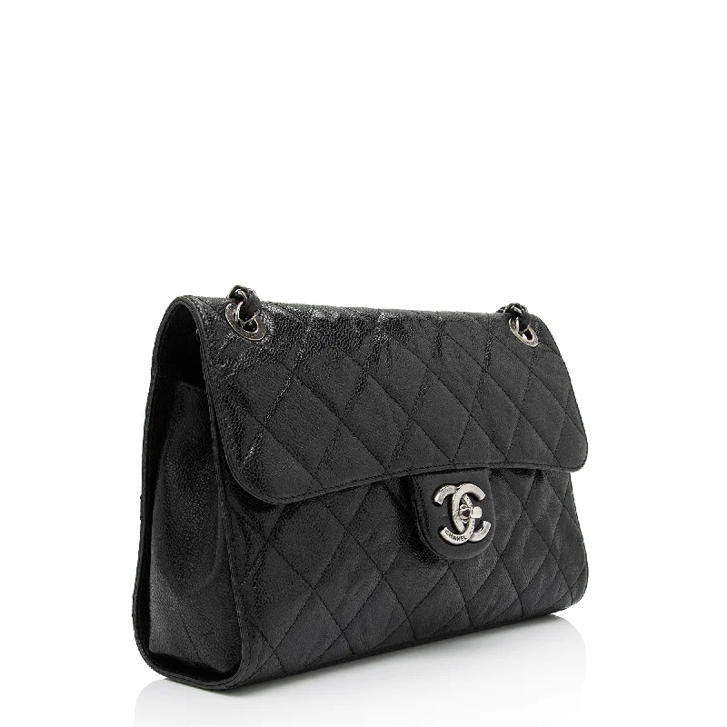 Chanel bags with exclusive seasonal designs and materialsChanel Glazed Caviar Leather CC Crave Medium Flap Bag (3RMxUM)