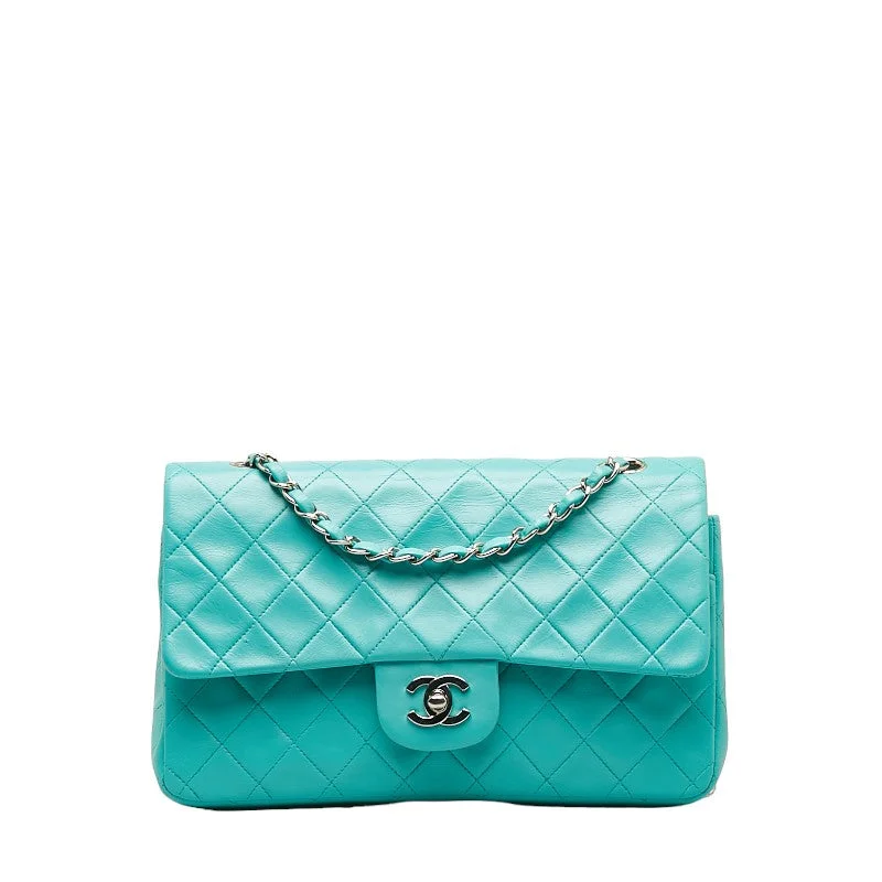 Chanel bags with exclusive seasonal designs and materialsChanel Matrace 25 Cocomark Double Flap ilver  Chain Shoulder Bag Light Green  Lady CHANEL