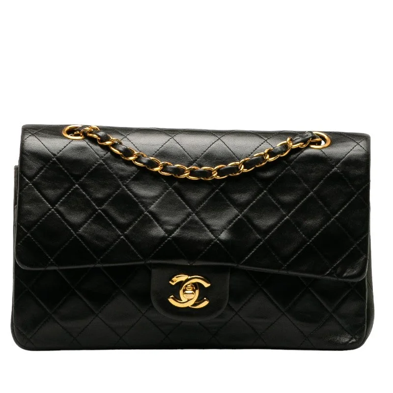 Chanel bags with exclusive seasonal designs and materialsChanel Matrases 25 Double Flap Chain Shoulder Bag Black Leather  Chanel