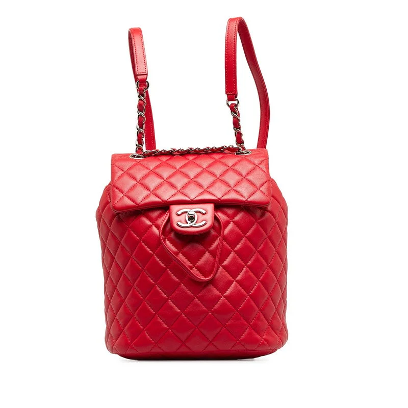 Chanel bags with exclusive seasonal designs and materialsChanel Matrases Coco Rucksack Backpack Red Silver   Chanel