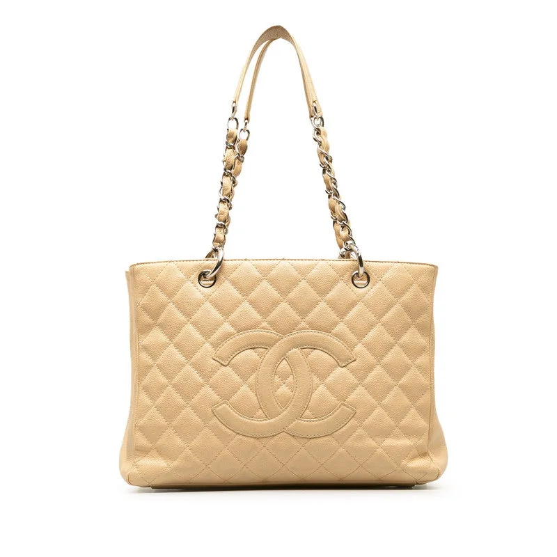 Chanel bags with exclusive seasonal designs and materialsChanel Mattress Chain  Bag Beige ilver Caviar S Lady Chanel