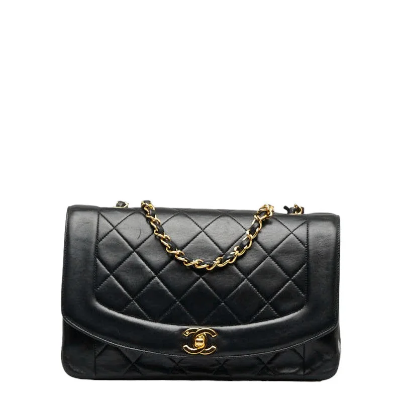 Chanel bags with exclusive seasonal designs and materialsChanel Mattress Diana 25 Chain houlder Bag Black Leather Lady Chanel