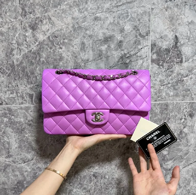 Chanel bags with exclusive seasonal designs and materialsViolet Lambskin SHW