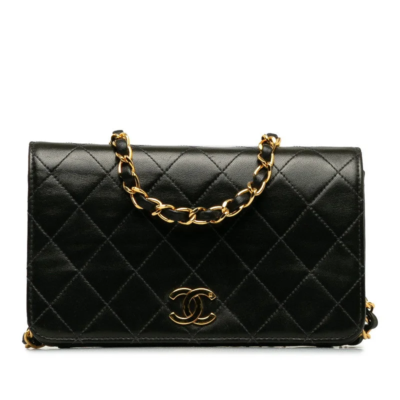 Chanel bags with exclusive seasonal designs and materialsChanel Mini Mattress Cocomark Full Flap Chain houlder Bag Black   CHANEL