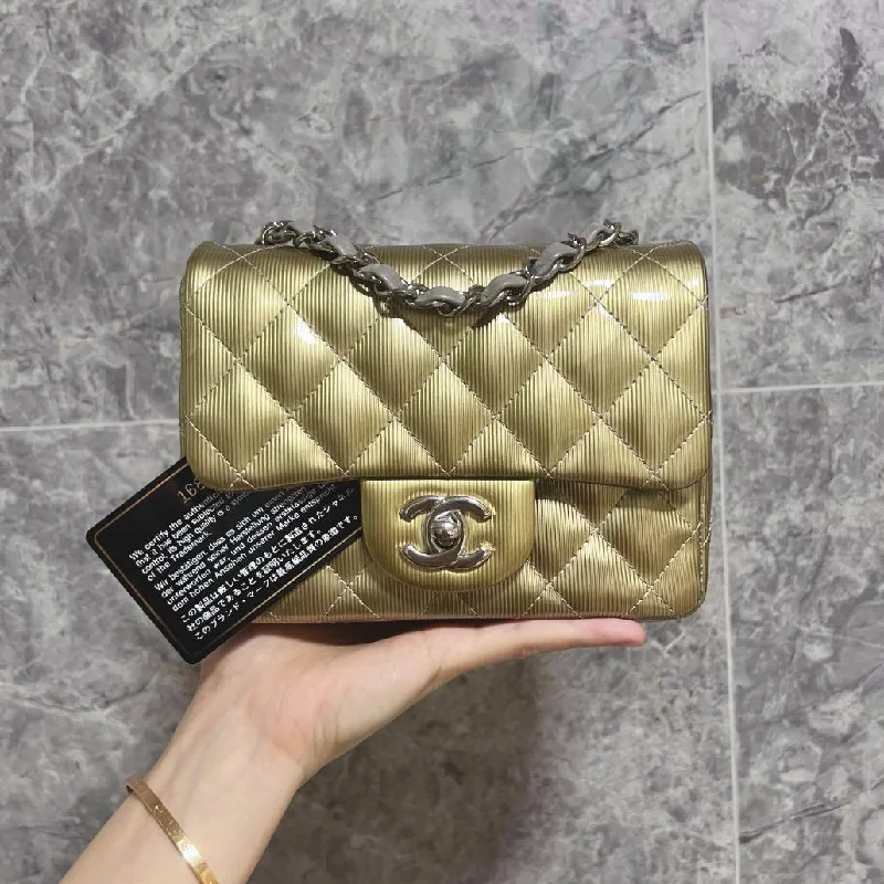 Chanel bags with exclusive seasonal designs and materialsMini Square Gold Classic Flap 17CM No 16