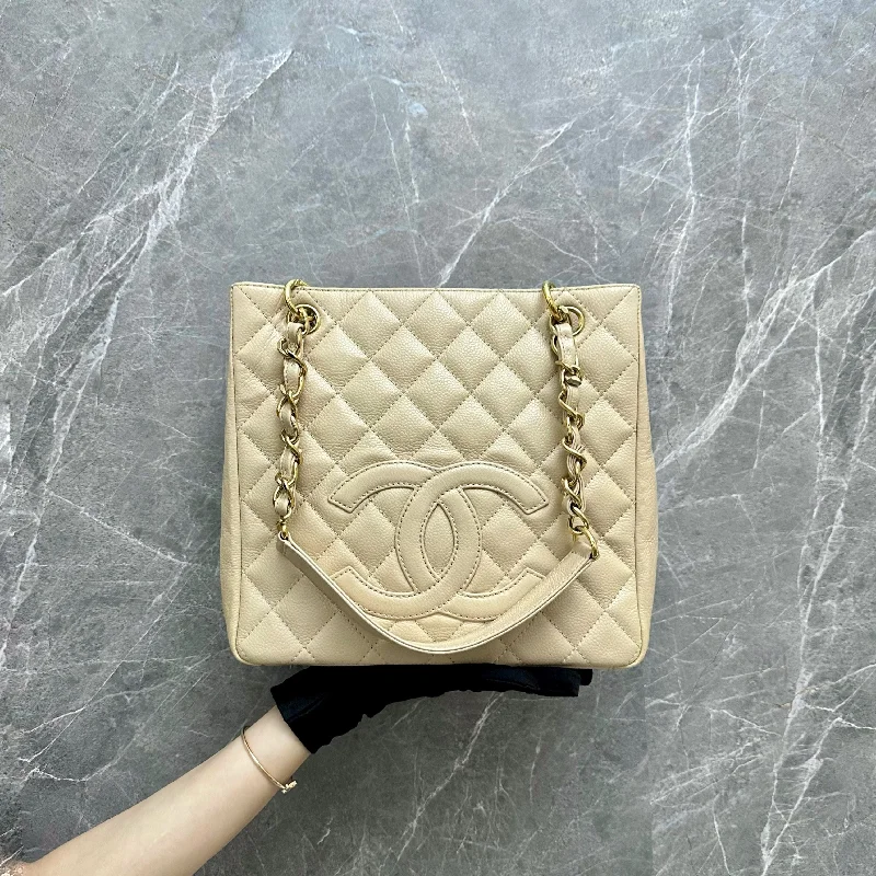 Chanel bags with exclusive seasonal designs and materialsPST Beige Petite Shopping Tote No 12