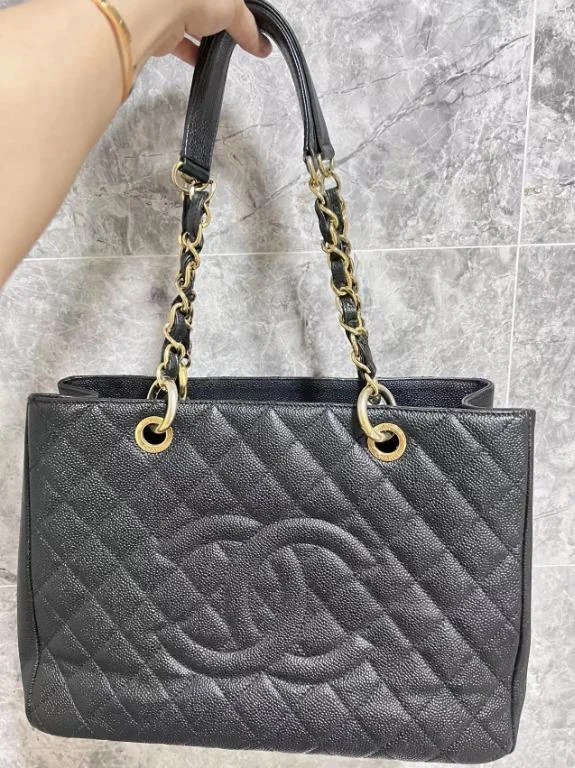 Chanel bags with exclusive seasonal designs and materials【Clearance】Grand Shopping Tote GST with Gold Hardware