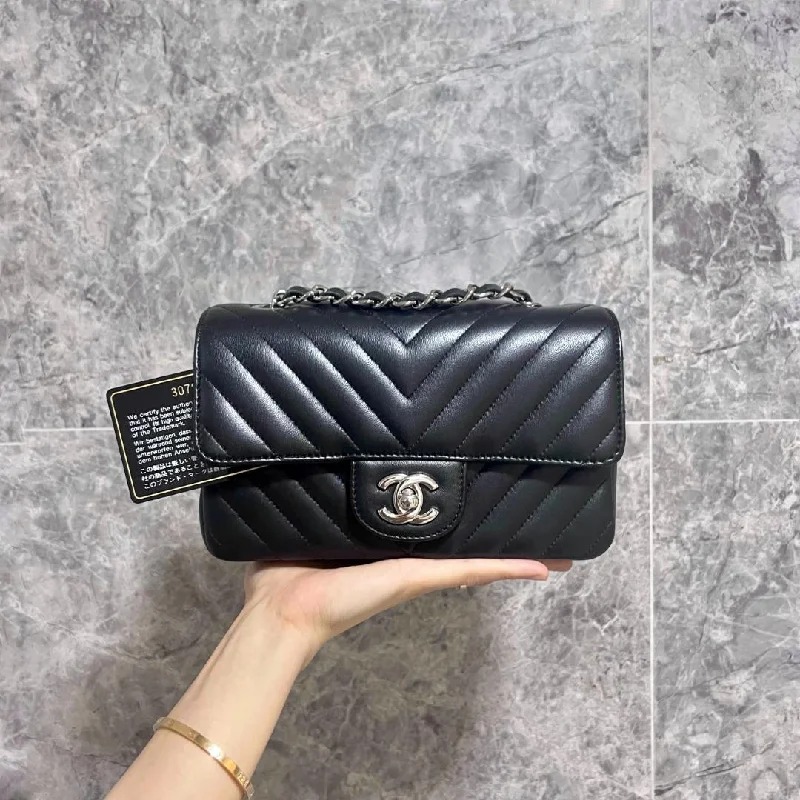 Chanel bags with exclusive seasonal designs and materialsLNIB Classic Flap Rectangular Mini Lambskin Black SHW No 30