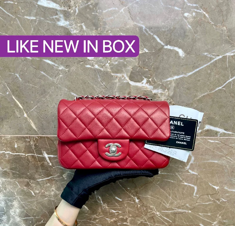 Chanel bags with exclusive seasonal designs and materialsLNIB Chanel Mini Rectangular Classic Flap Red No 30