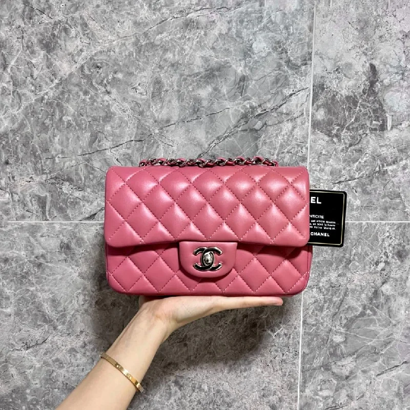 Chanel bags with exclusive seasonal designs and materialsLNIB Chanel Mini Rectangular Classic Flap Sakura Pink No 28