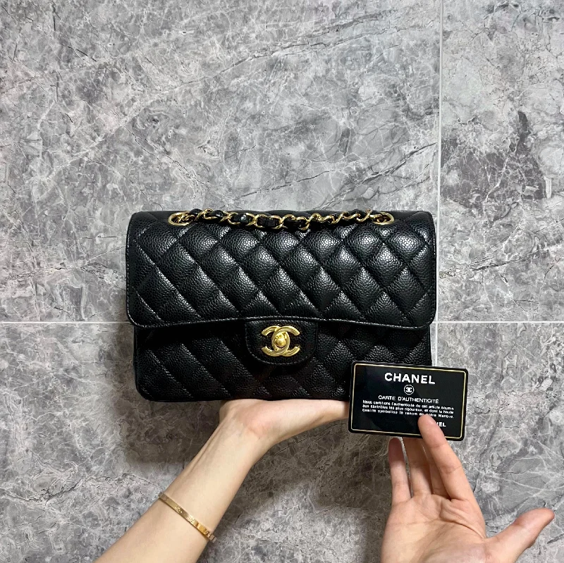 Chanel bags with exclusive seasonal designs and materialsLNIB Small Caviar Classic Flap Black GHW No 31